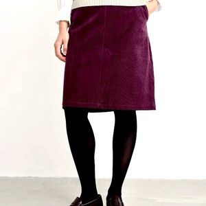 Northern Reflections Corduroy Burgundy Midi Skirt, Size 18